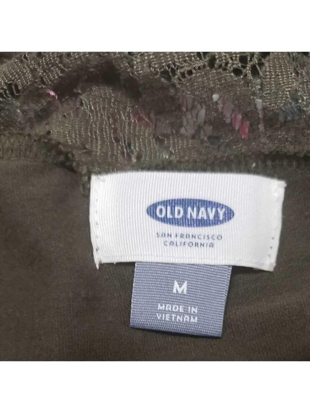 Old Navy Olive Green Blouse Size Medium